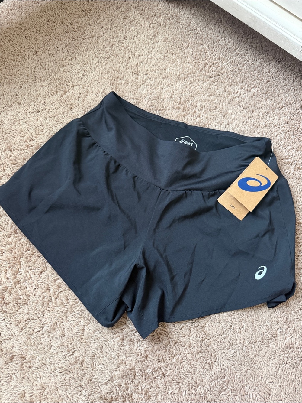 ASICS Black Women's Athletic Shorts with Logo